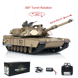 Heng Long 1/16 7,0 M1A2 Abrams Plastikowy czołg RC 3918 W / 360 ° Recoil Turret Barrel TH17791-SMT4