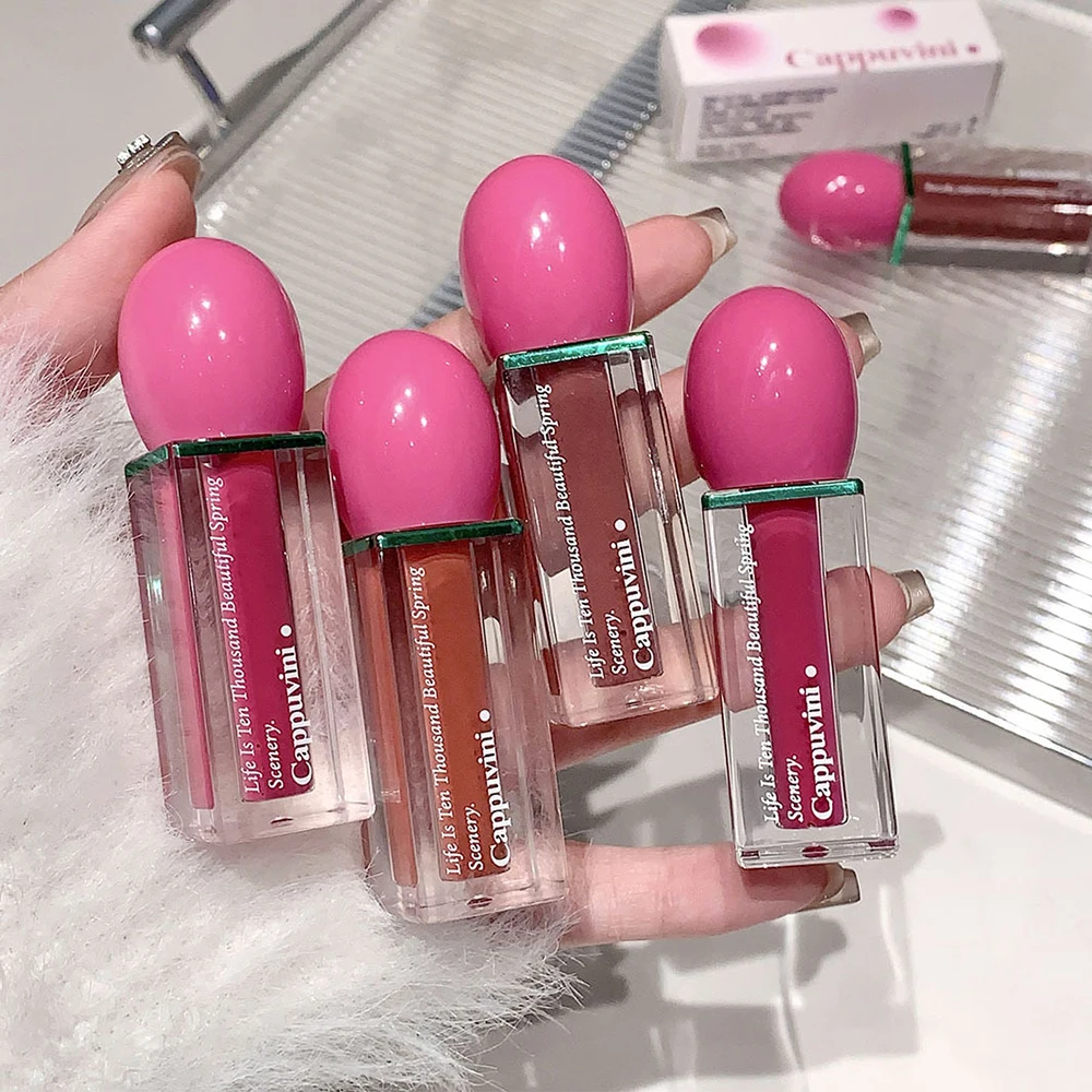 Cappuvini Ice Clear Water Light Lip Gloss Rouge à lèvres hydratant et facile à appliquer Maquillage longue durée