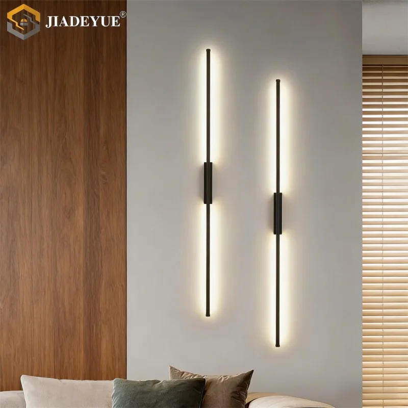 Modern Minimalist LED Strip Wall Lamp Sofa Living Room TV Background Wall Bedroom Bedside Lamp 110V 220V
