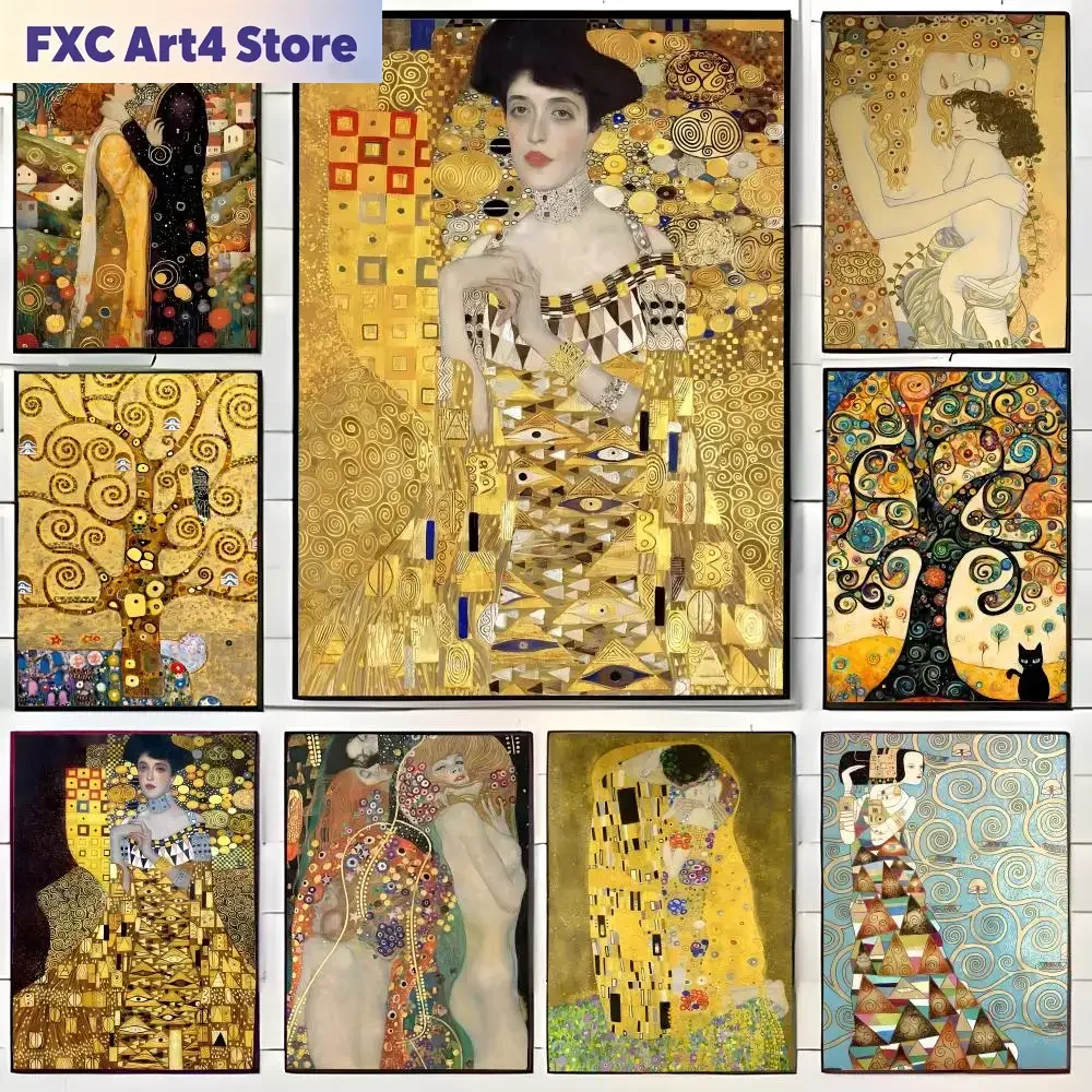 Frameless  K-Klimt Art Poster Wall Art Print Poster Decorative Mural Home Decor Gift Unframed
