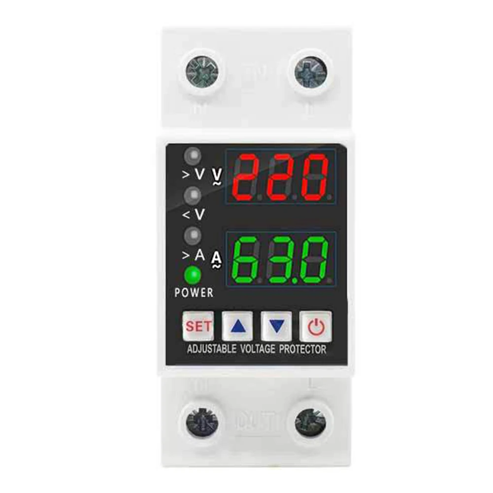 Diverse Application Range Adjustable Overcurrent & Voltage Protector 220V with Enhanced Safety Features on For Din Rail