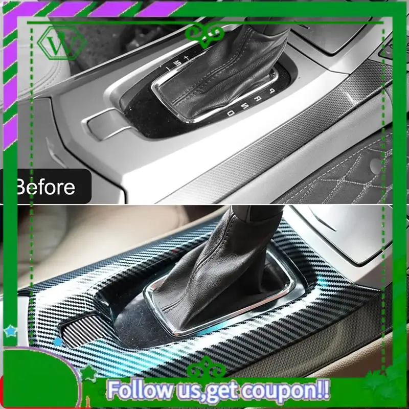 AC34-مركز التحكم والعتاد غطاء لوحة مكون الكسوة لكاديلاك CTS 2008 2009 2010 2011 2012 2013 - ABS ألياف الكربون #6