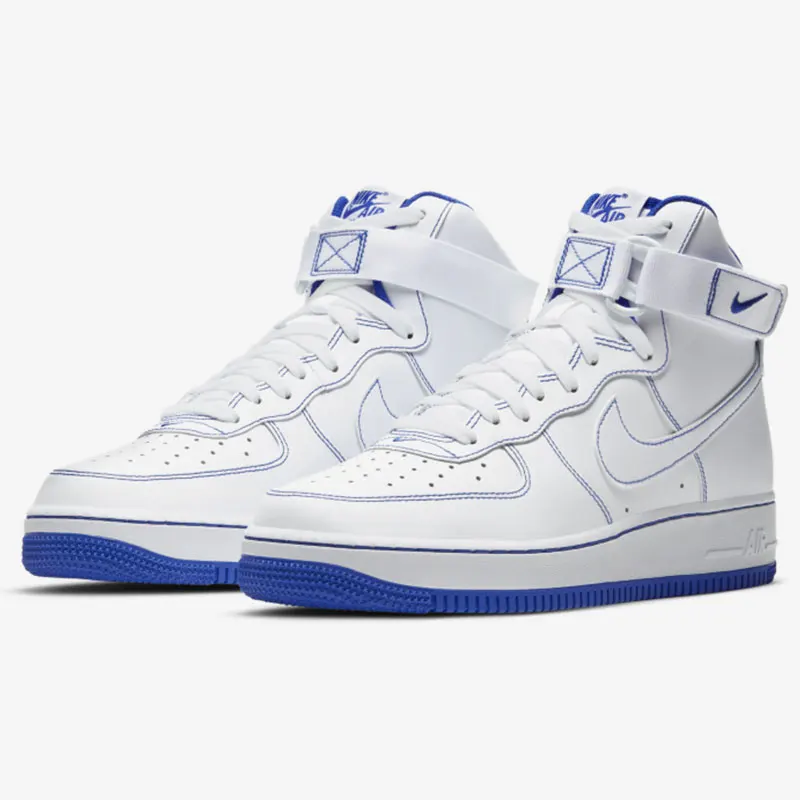 

Nike genuine Air Force 1 AF1 white and blue high top men's air force board shoes CV1753-101