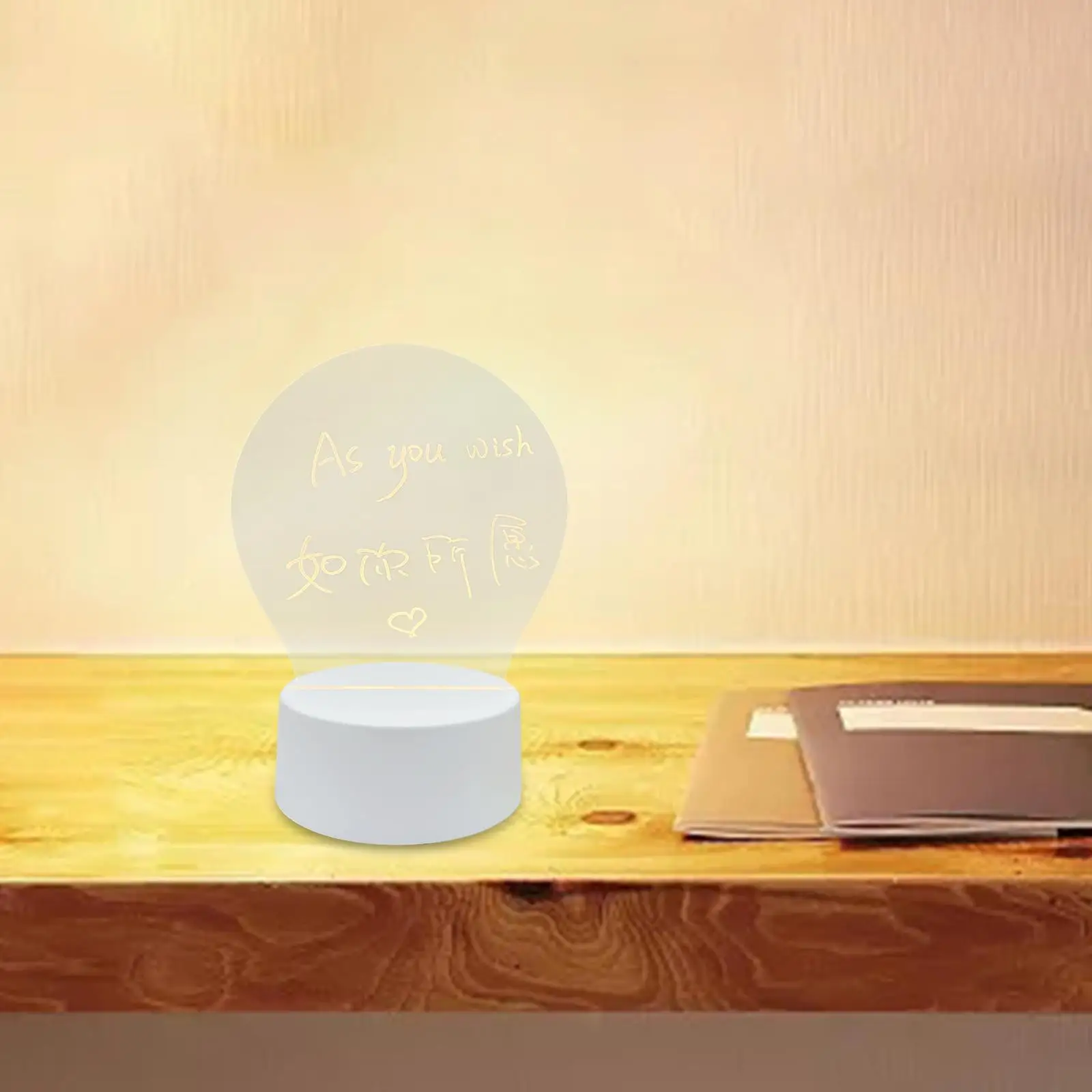 

Valentine Day Night Light with Message Board Desktop Memo Lamp Bedside Desk Lamp for Office Living Room Bars Bedroom Hotel