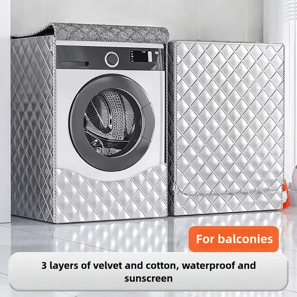 

Velvet And Thickening Washer/Dryer Cover, Sun protection, Heat Insulation And Waterproof Washer And Dryer Covers, Washine Machin
