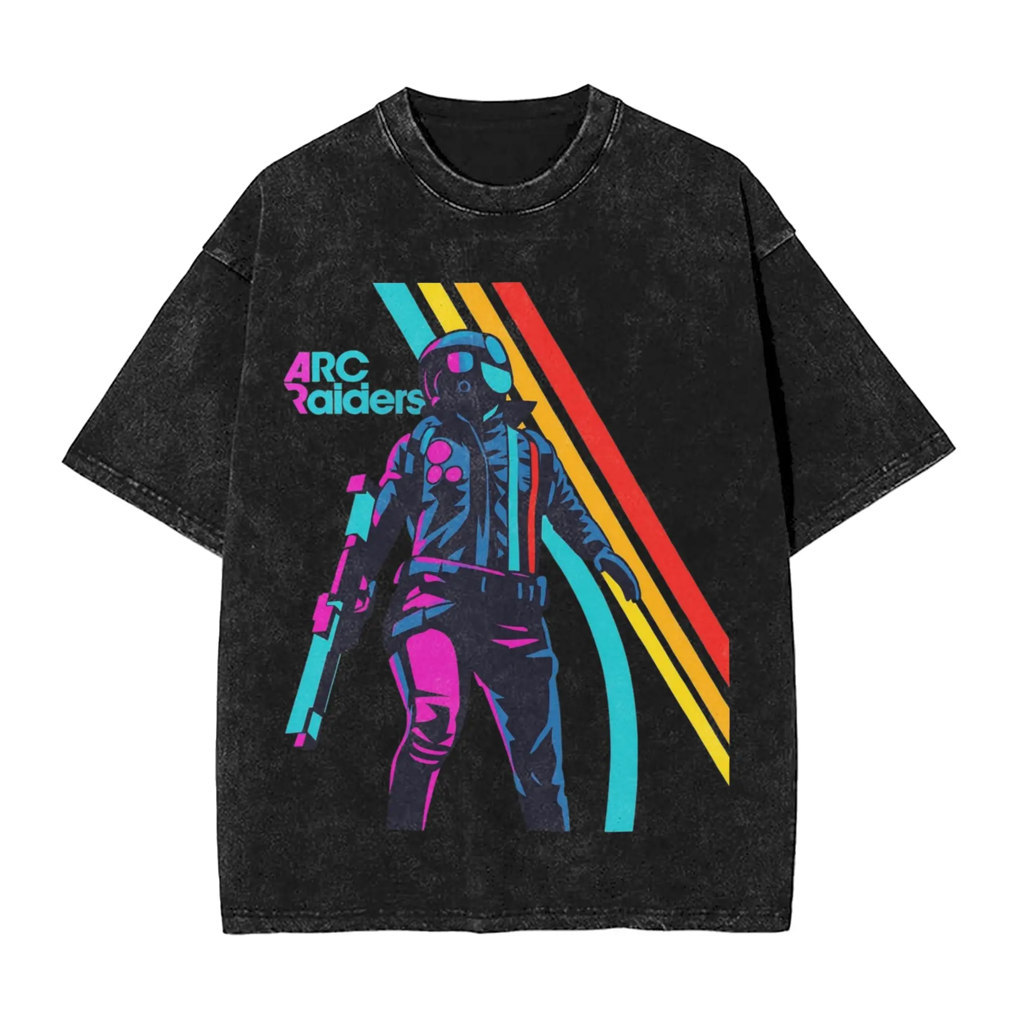 Arc Raiders Video Game T Shirts Hip Hop Washed Short Sleeve Harajuku T-Shirt  Novelty Men Women Tops Streetwear Summer Tee Shirt