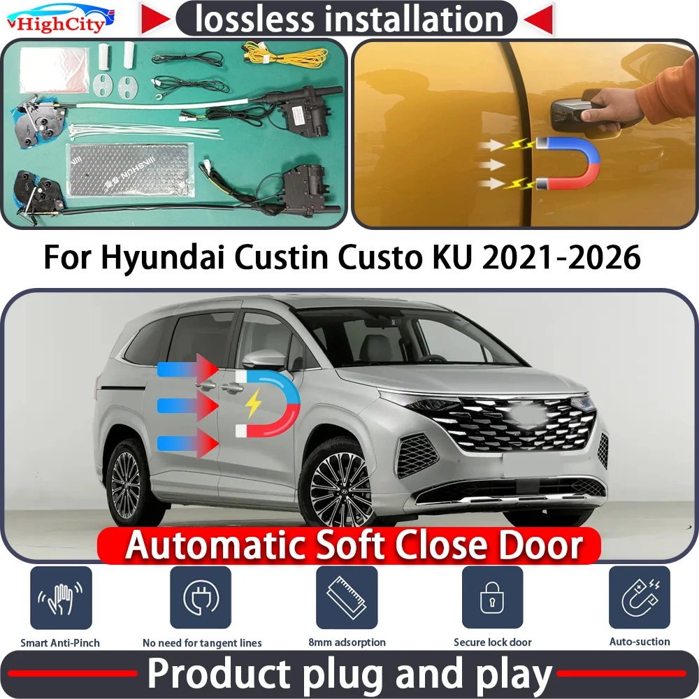 

HighCity Electric Closing Door Lock Actuator for Hyundai Custin Custo KU 2021-2026 Soft Close Power Latch System Auto Pull Door