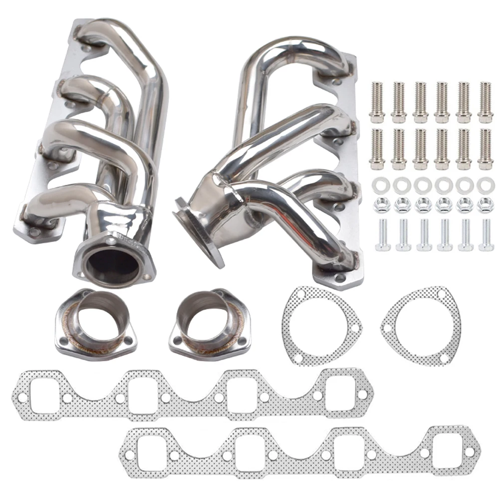 Stainless Steel Shorty Exhaust Header Manifold Kit For Ford Mustang 260 289 302 CU 5.0L 1968-1973 Small Block V8