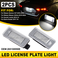 2Pcs Canbus LED License Plate Lights White Number Lamps For Nissan Serena C27 Altima Suzuki Landy Dacia Duster 2016 2017