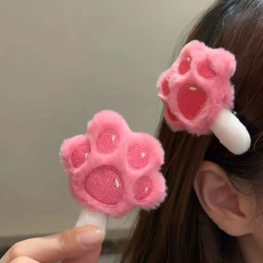 Kawaii Disney Judy Hopps Plush Cat Paw Hair Clip Sweet Girl Bangs Side Clip Autumn/Winter Cute Hair Accessory Children's Gift