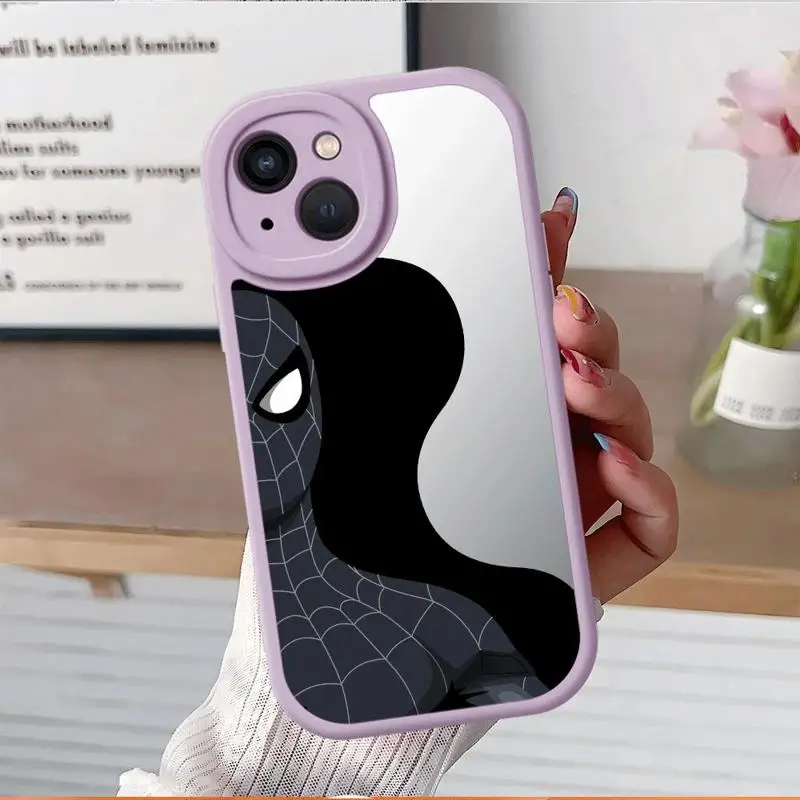 Marvel Sipider Man Phone Case for iPhone 15 13 Pro XR 14ProMax 15 Plus SE 12 Mini 8 7 XS Max 11 Soft Luxury Cover