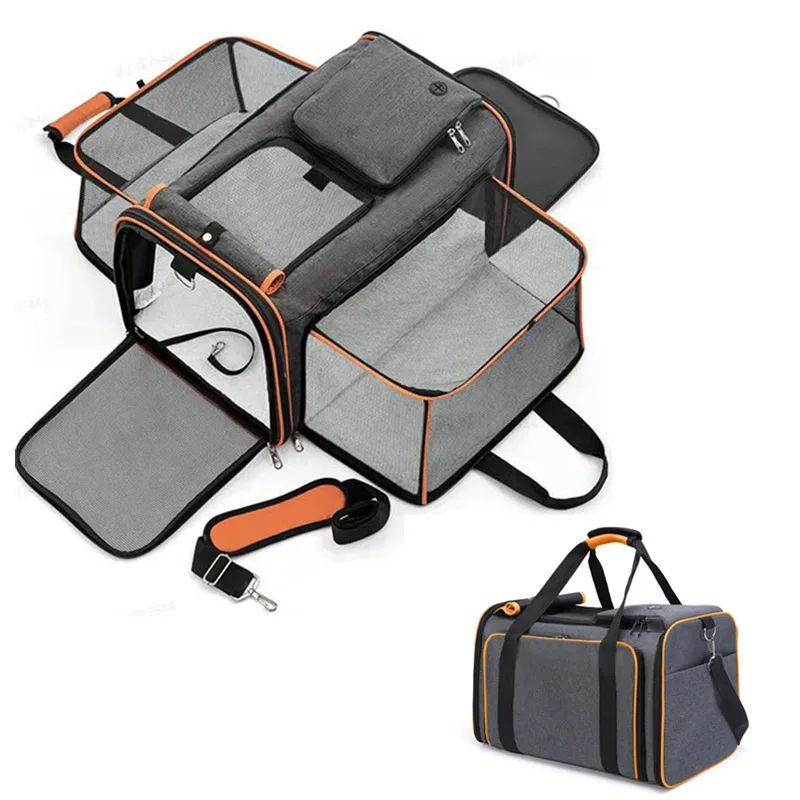 

Large Capaci Expandable Bag Crossbody Handbag Portable Pet Carrier Outing Bag Cage Pet Supplies Bapa