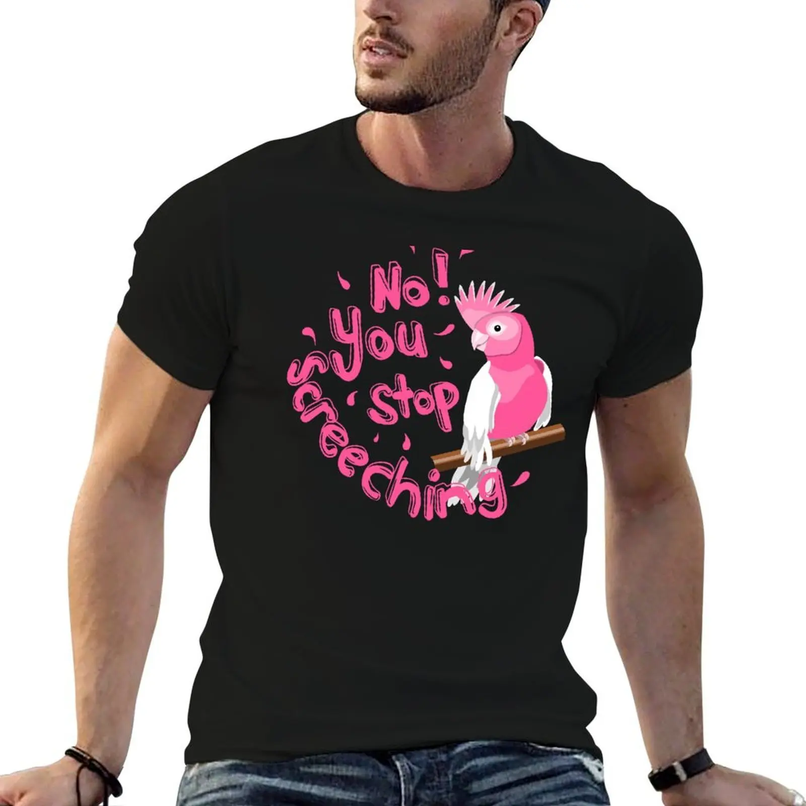 Screeching Galah T-Shirt blanks Short sleeve tee mens t shirt