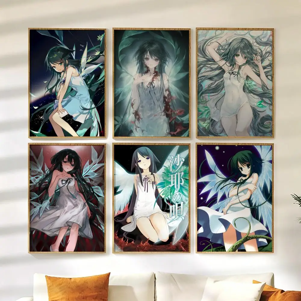 S-Saya No Uta Poster Wall Stickers HD Painting Self Adhesive Art Decals for Bedroom Living Room Home Decor