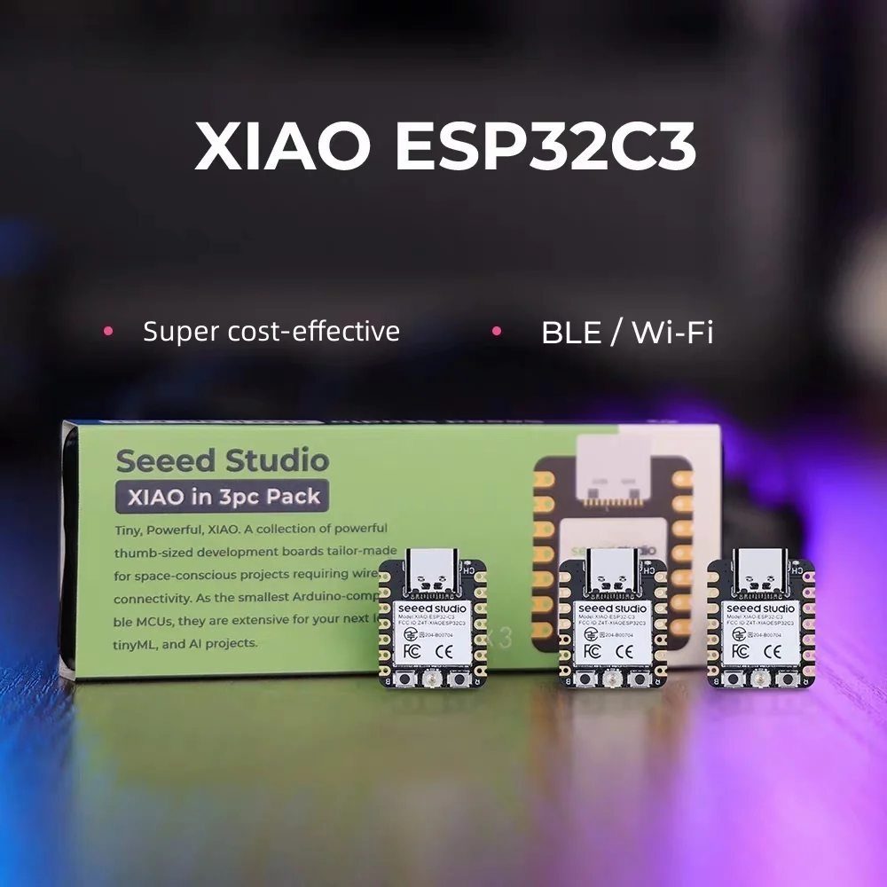 Seedstudio XIAO 3-Pack ESP32C3 C6 WiFi Bluetooth Development Board Compatible with Arduino