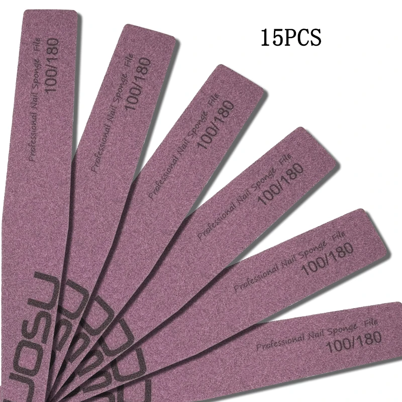 

Многоцветные губчатые пилочки для ногтей, 15 шт. | зернистость 100/180 | Профессионал | Идеально подходит для полировки и художественного дизайна ногтей.