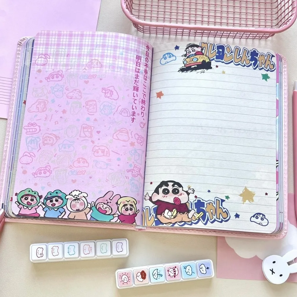 Kawaii Crayon Shin Chan A5 Geschilderd Binnenpagina Notebook Student Leuke Hoge Schoonheid Gedrukt Hand Getrokken Dagboek Meisje Geschenken Speelgoed
