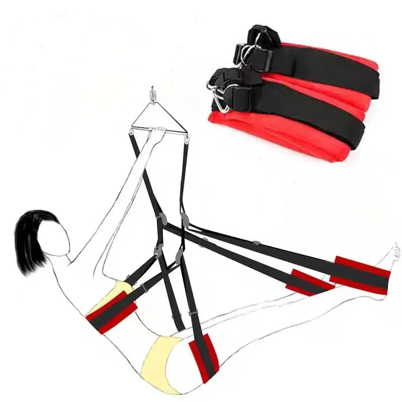 Sex Swing Sex Toys para Casais, Móveis atualizados, Atadura Fetiche, Jogo adulto, Assento macio, Almofada para as pernas, Pendurado, Erótico,