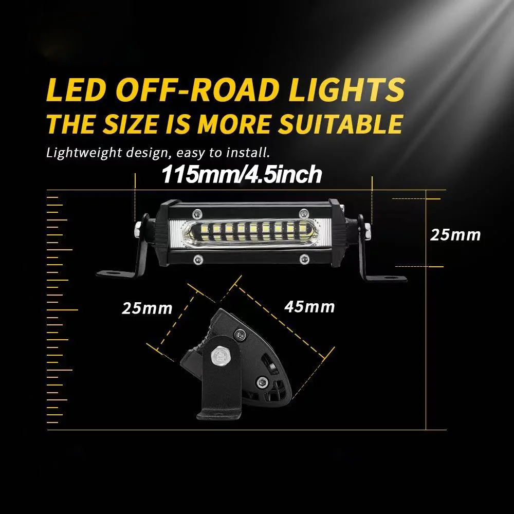 9LED البسيطة Led العمل ضوء القطب 9LED على الطرق الوعرة الكاشف 4X4 JEE P JK 4Wd شاحنة 12 فولت-24 فولت القيادة الضباب مصباح المصابيح الأمامية
