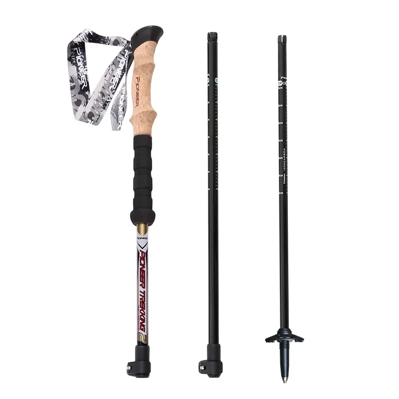 Pioneer Nordic Walking kij trekkingowy kijki turystyczne regulowane Alpenstock Anti-shock Outdoor Sports mężczyźni kobiety góry Camping