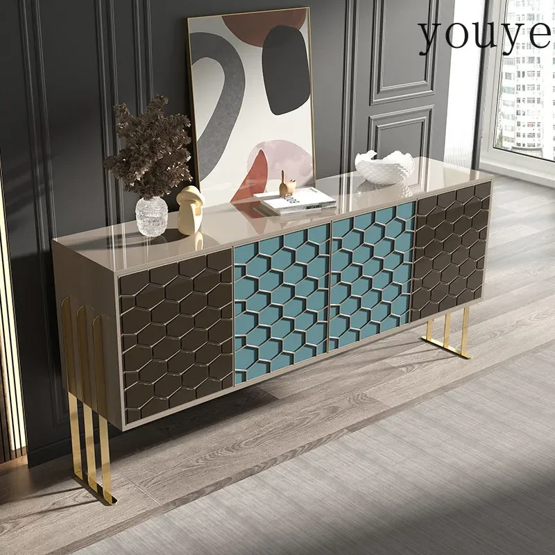 

X32 Light Luxury Entrance Cabinet, Living Room Against The Wall Storage Cabinet, Modern Simple And Advanced Dining Side Cabinet