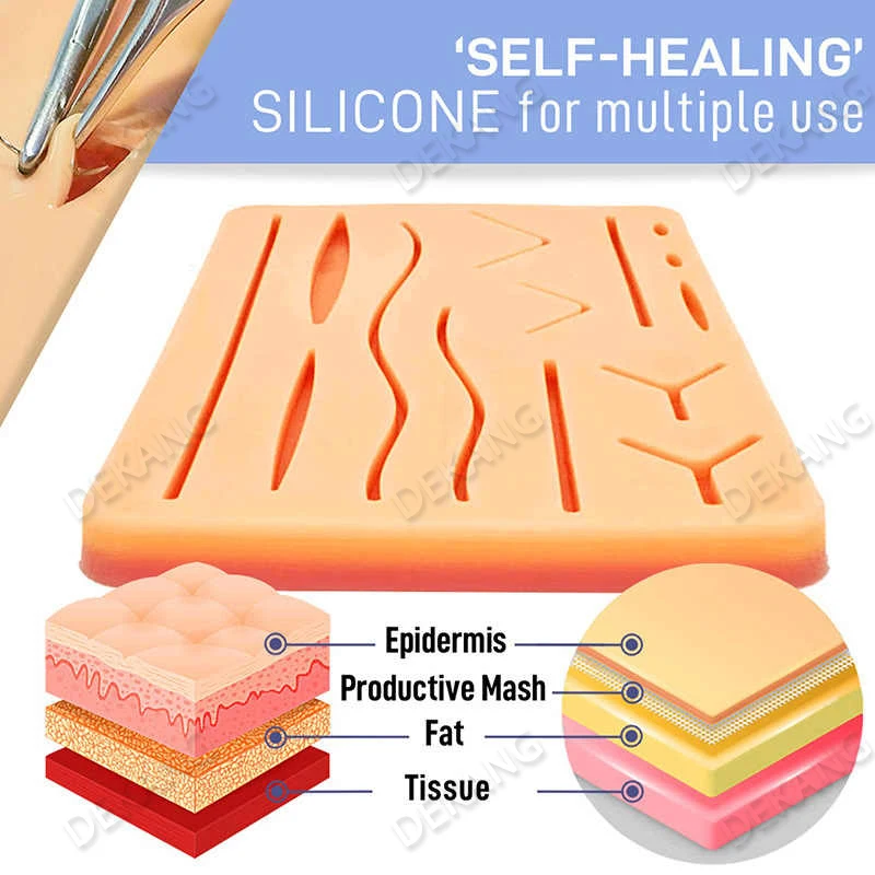 17 peças de ferramentas de dissecção: tesoura de fio de silicone de sutura pinça cabo de faca pinça hemostática