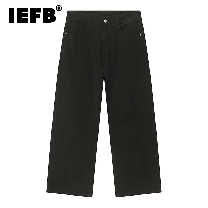 IEFB Baggy Men Jeans Casual Loose Male Straight Denim Pants Solid Color Summer Autumn New Trendy Trousers 2026 male 9A8929