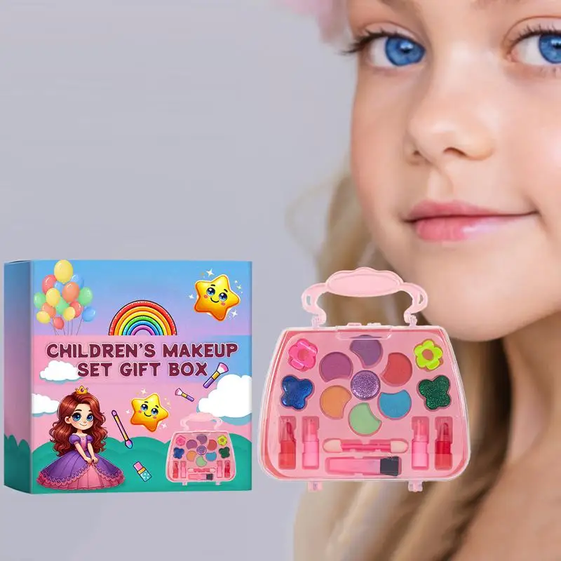 Make-upsets voor kinderen voor meisjes Cosmetische schoonheidssets voor kinderen Draagbare Fancy Dress Up Play Cosmetische schoonheidsset voor kinderen Kinderen