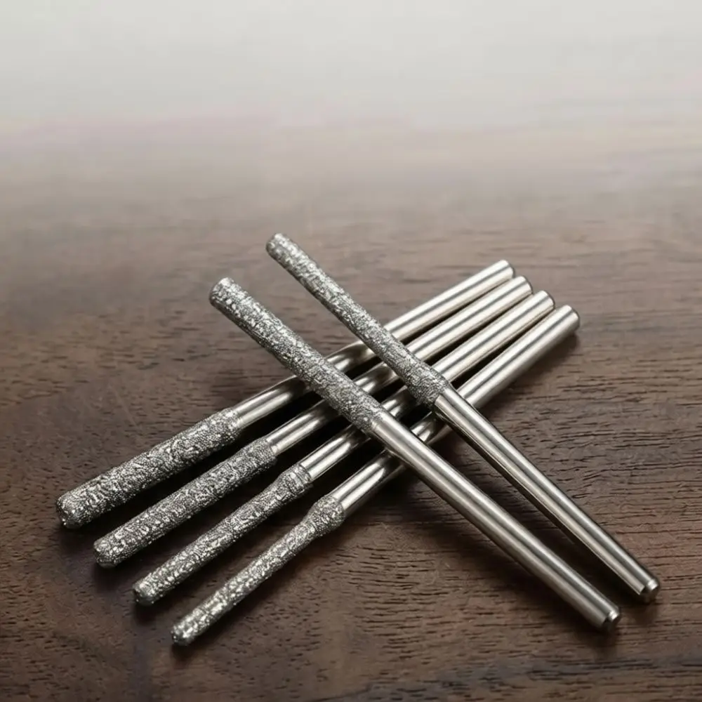 Diamond Mounted Point Bit Jade Jewelry Drilling Needle Stone Glass Polishing Burrs Rotary Tool Accessories Durable Extended