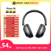 Picun F6 Active Noise Cancelling Wireless Headphones Head Tracking 3D Audio 40mm Hi-Res ANC Bluetooth Headset HIFI APP Control