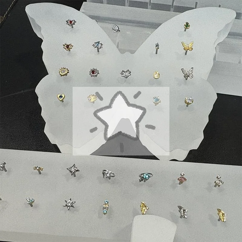 

Акриловая подставка для украшений с 9, 11, 13, 20, 21 отверстием, элегантный дизайн, органайзер для серег для спальни и туалетного столика