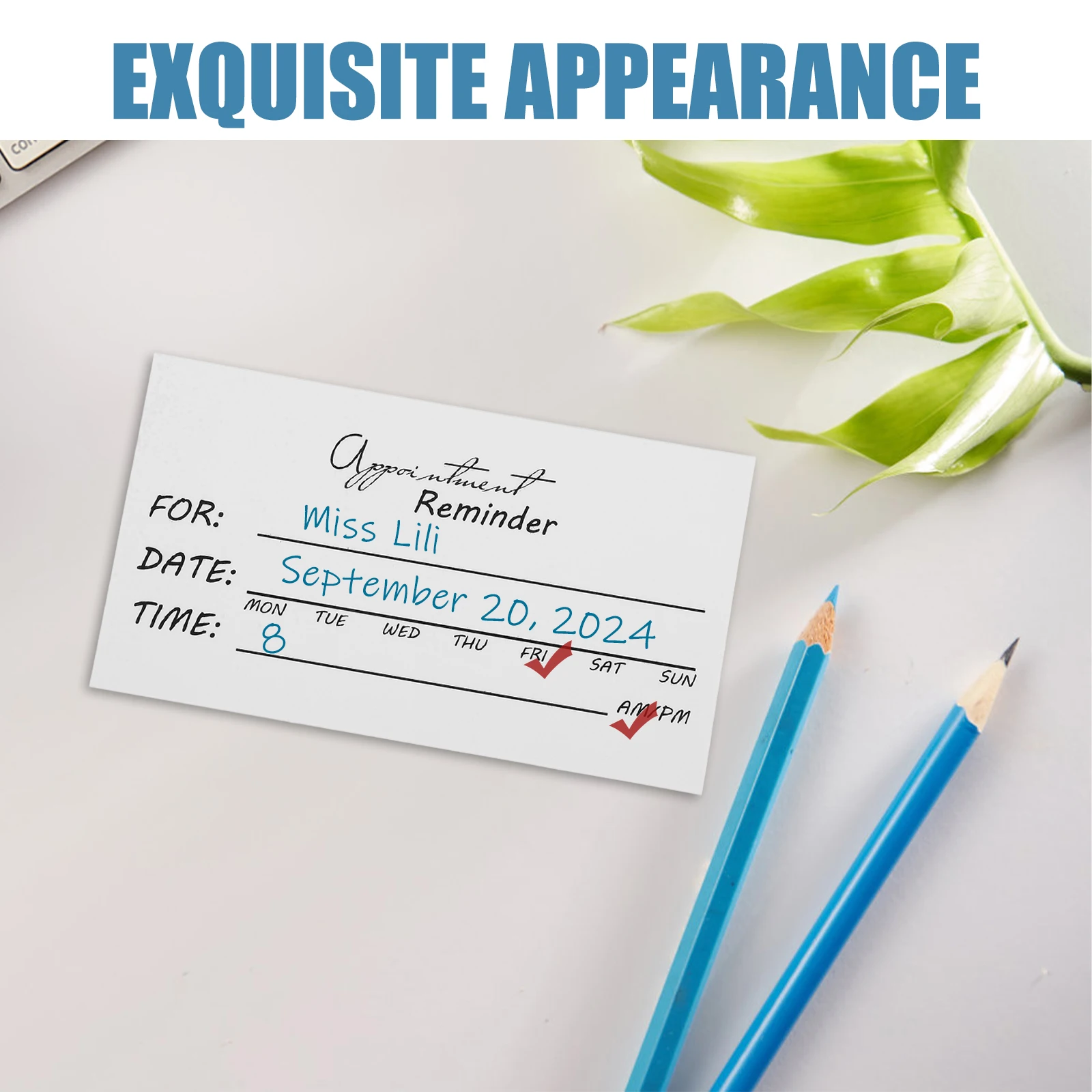 

50pcs Appointment Reminder Cards Paper Task Planner Organizational Tool For Office Home Party Scheduling Decorative Card