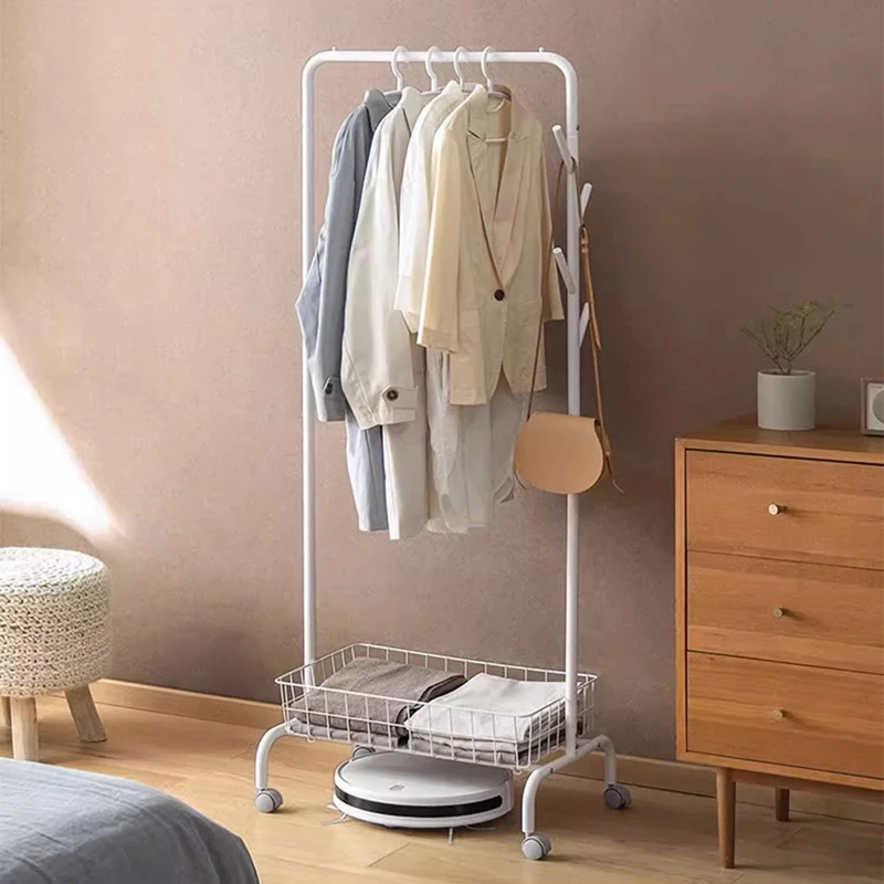 Garden Hotel Pole Clothes Rack Designer Drawers Display Kitchen Minimalist Clothes Hanger Entryway Corner Kledingrek Furniture