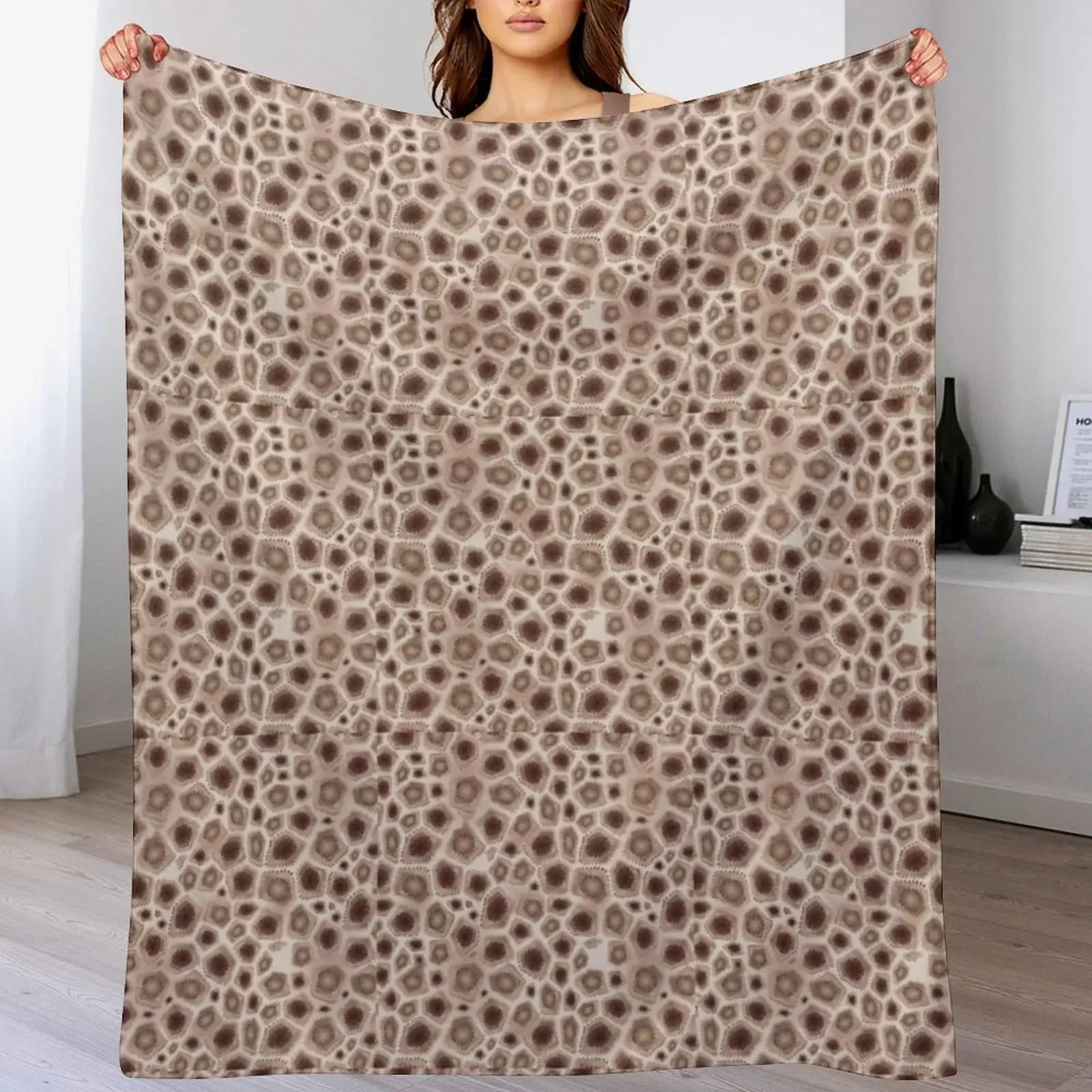 Petoskey stone Throw Blanket Soft Breathable Blanket for Night Sleeping