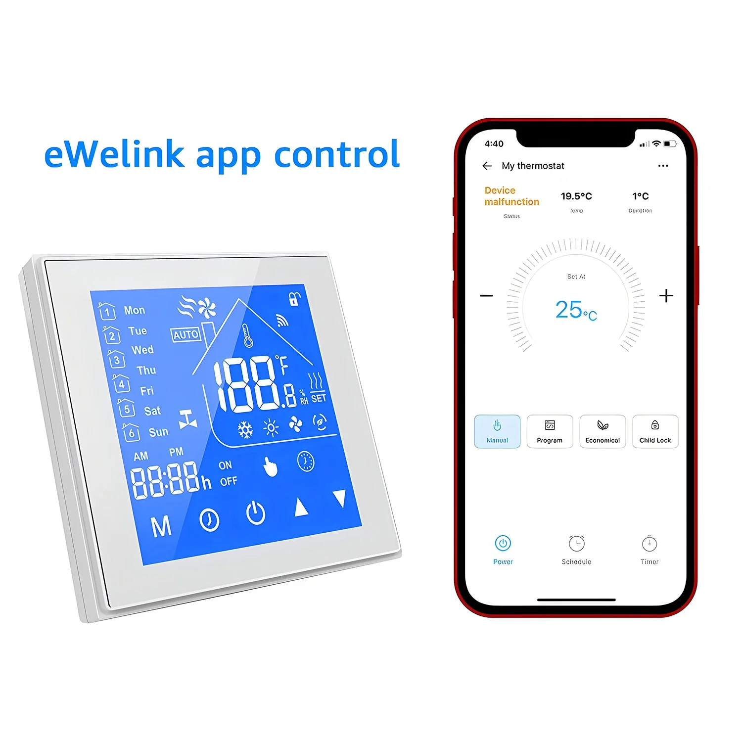 eWeLink WiFi Home Smart Temperature Control Thermostat For Water/Electric Heating Gas Boiler Support Alexa Google Voice Control