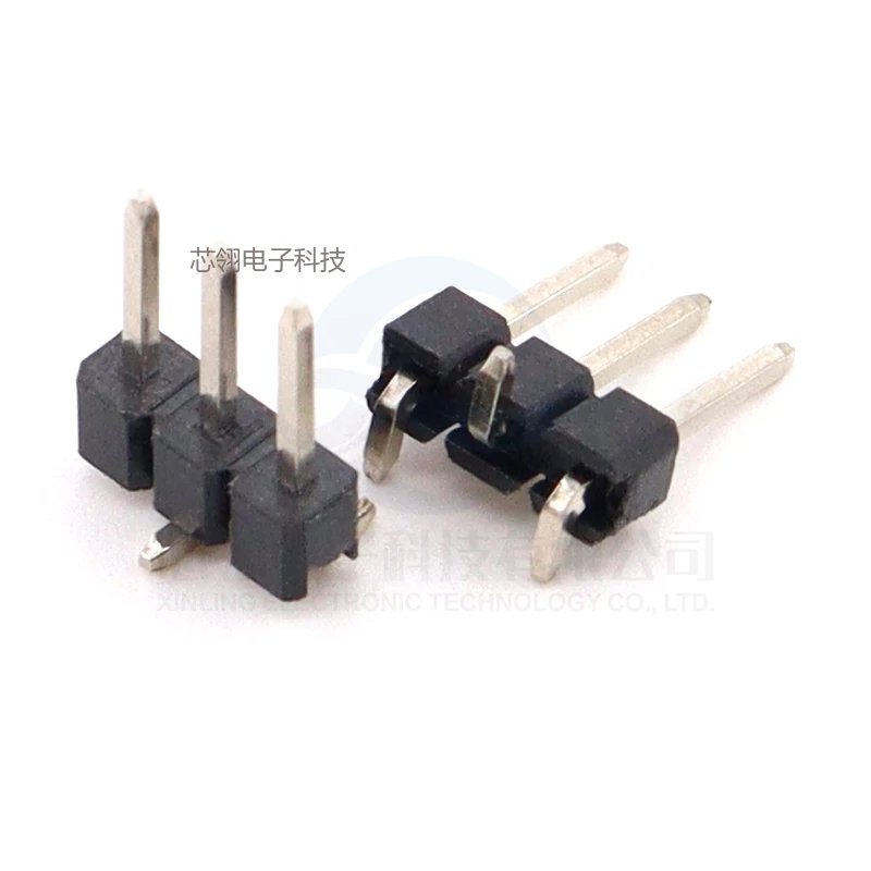 20/100pcs Single row Connector Socket 2.54mm pitch copper needle vertical  Patch misplaced foot 1*2 3 4 5 6 8 10-40P wholesale