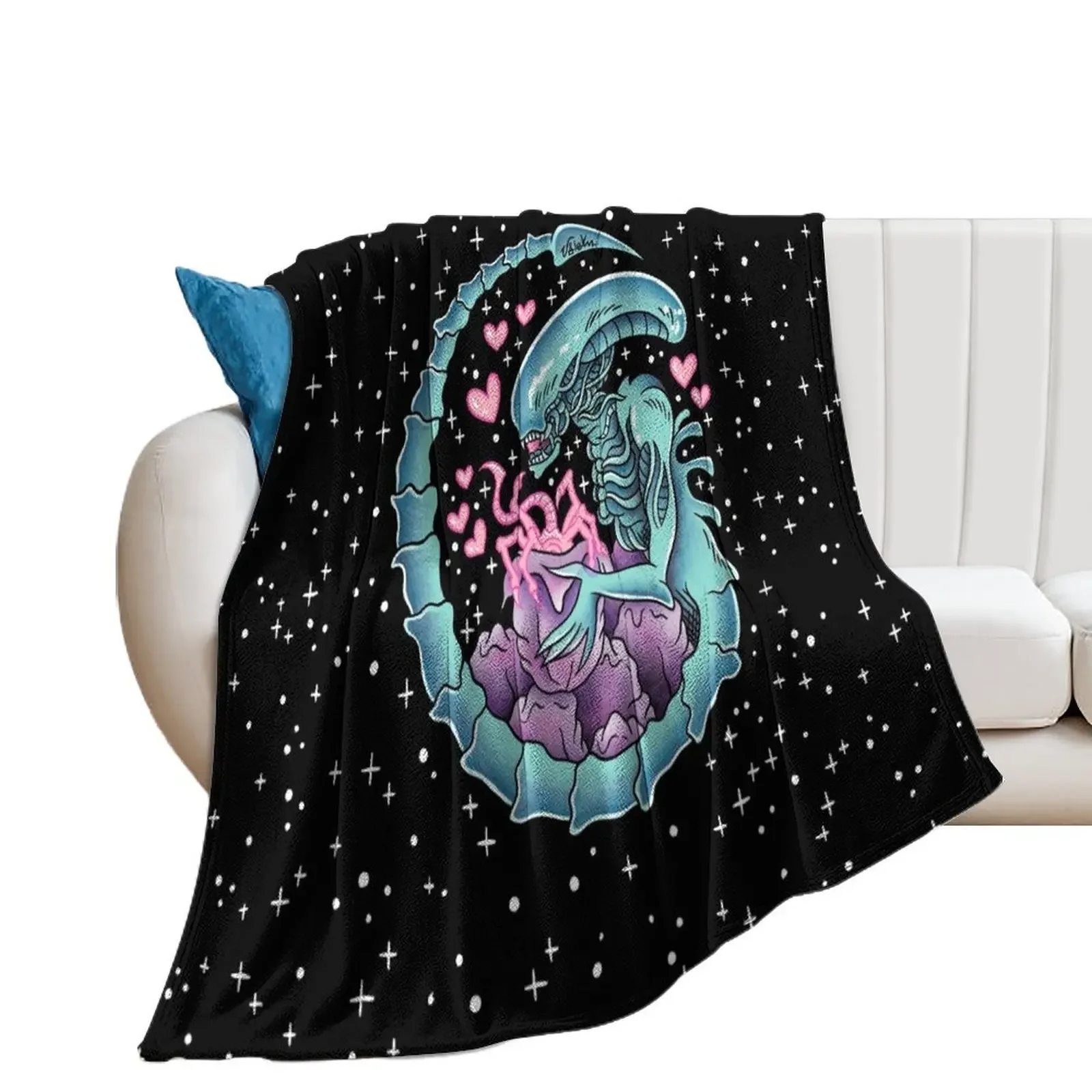 Xenomorph Eggs Throw Blanket cosplay anime Flannels Soft Luxury Brand Blankets