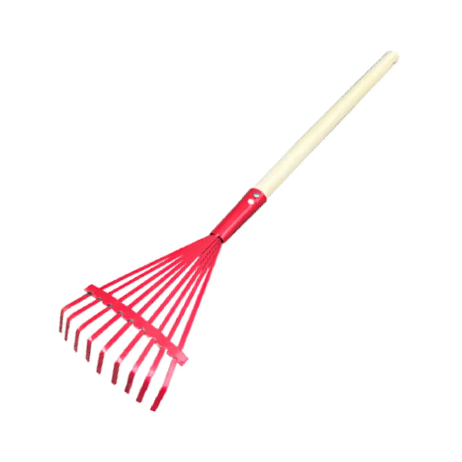 Grass Leaf Rake 9 Tines Mini Grass Removal Heavy Duty Lawn Rake Garden Rake for