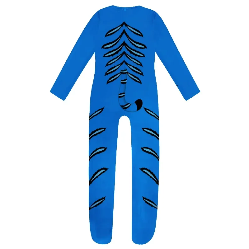 أنيمي K-pops شيطان الصيادين Derpys النمر تأثيري ازياء صبي الفتيات الكرتون الحيوانات هالوين قطعة واحدة بذلة قفازات قناع مجموعة