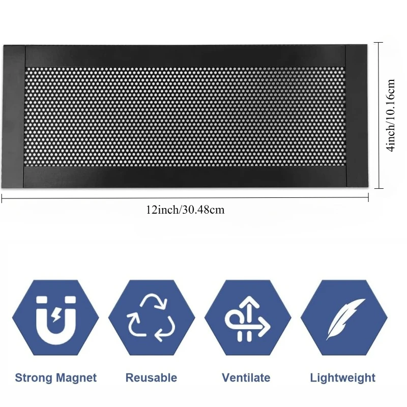 1Pc Household Magnetic Vent Covers - 2 Size PVC Mesh, For Ceiling And Floor Vents