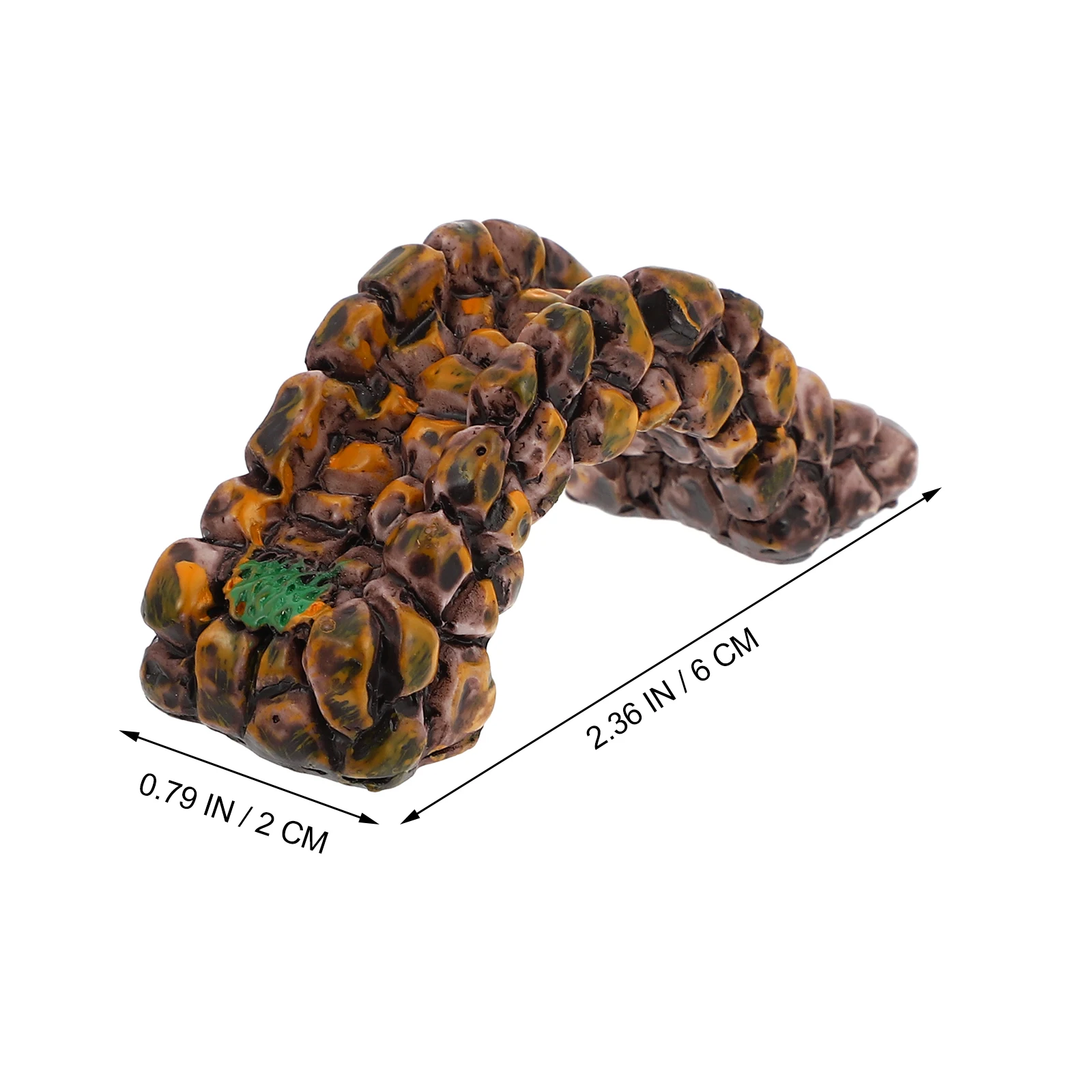

5pcs Retro Resin Decorative Figurines Landscape Miniature nament Accessories Set Garden Diorama Scene Grass Bridge Rock