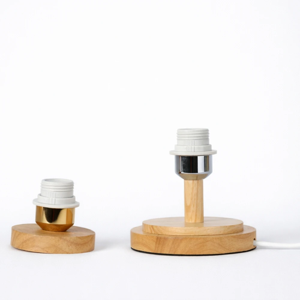 JOYINLED Solid Wooden Lamp Base with Plug in Cord ON OFF Switch for Table Lamp E27 Lamp Bedside Lamp Holder for Home