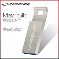 WANSENDA-unidad Flash USB de Metal, Pendrive de 32GB, 3,0 GB, 64GB, 16GB, 8GB, 128GB