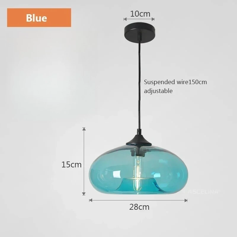 Nordic Kleur Glazen Hanglampen voor Restaurant Keuken Eiland Bedlampje Hanglampen Home Decor Verlichting Lustres Armatuur - afbeelding 1