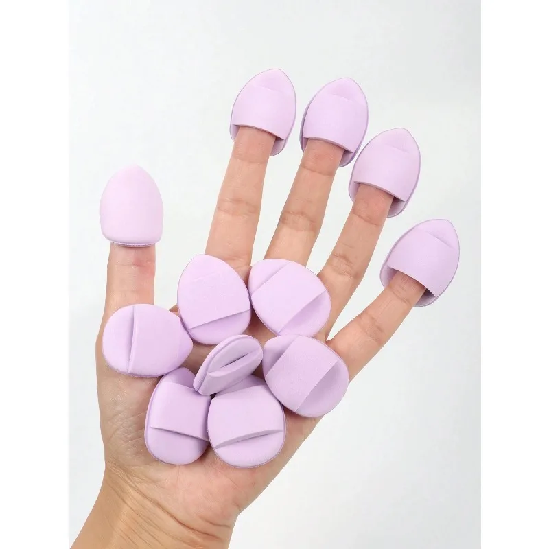 50 قطعة من منتفخة البودرة الصغيرة لوسادة الأصابع، مع منتفخة مسحوق وسادة هوائية، إسفنجة مزج خالية من اللاتكس ومنفخة مكياج لمستحضرات التجميل