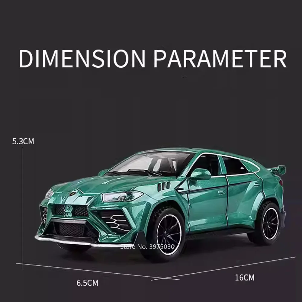 1:32 Lambor URUS Model Cars Miniature Toy Alloy Diecast 4 Doors Opened Sports Car Wheel Pull Back Vehicle Perfect Gifts for Kids