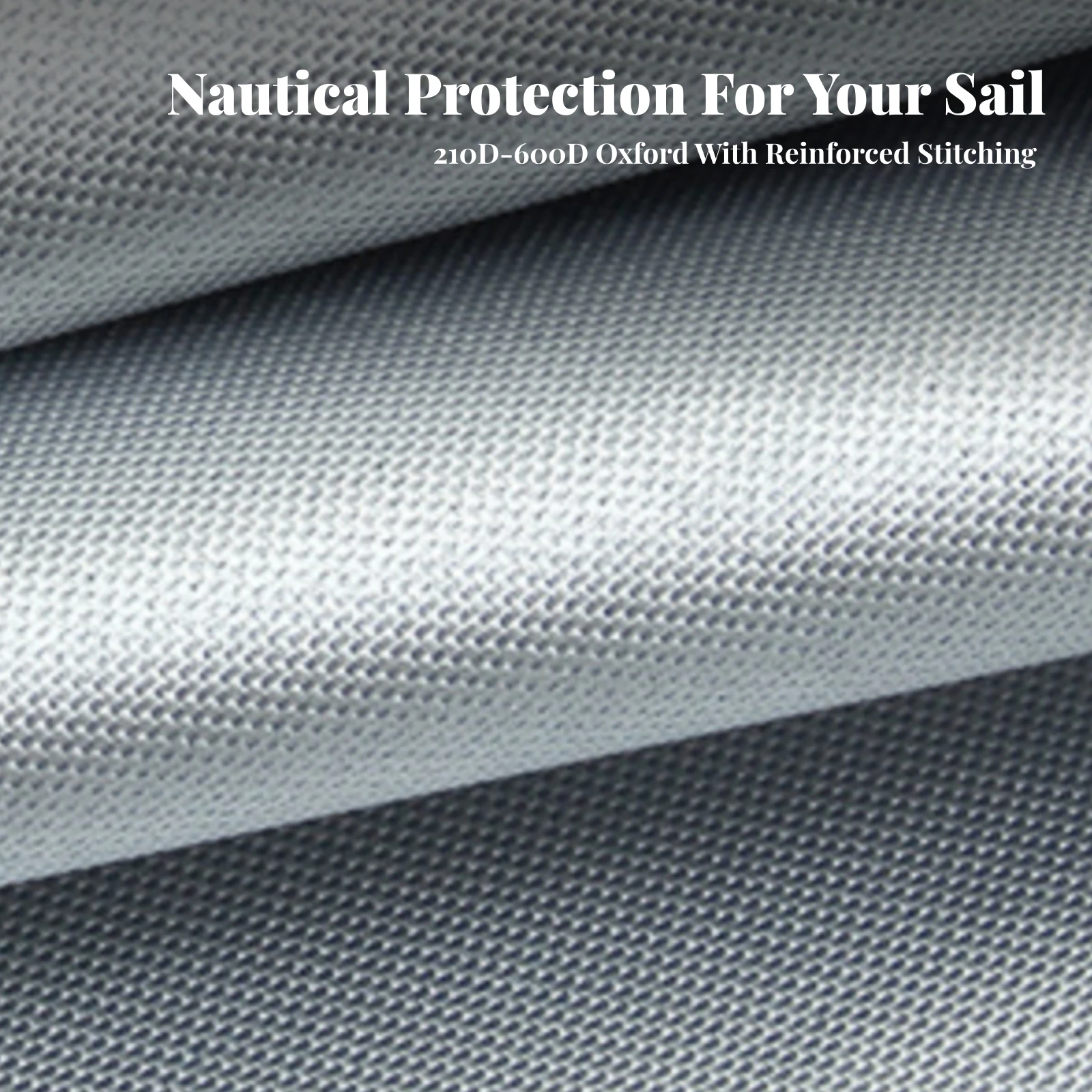Tapered Sailboat Sail Cover Weather Resistant Oxford Cloth Sail Cover Waterproof Easy to Install for Boat Owners, Mooring