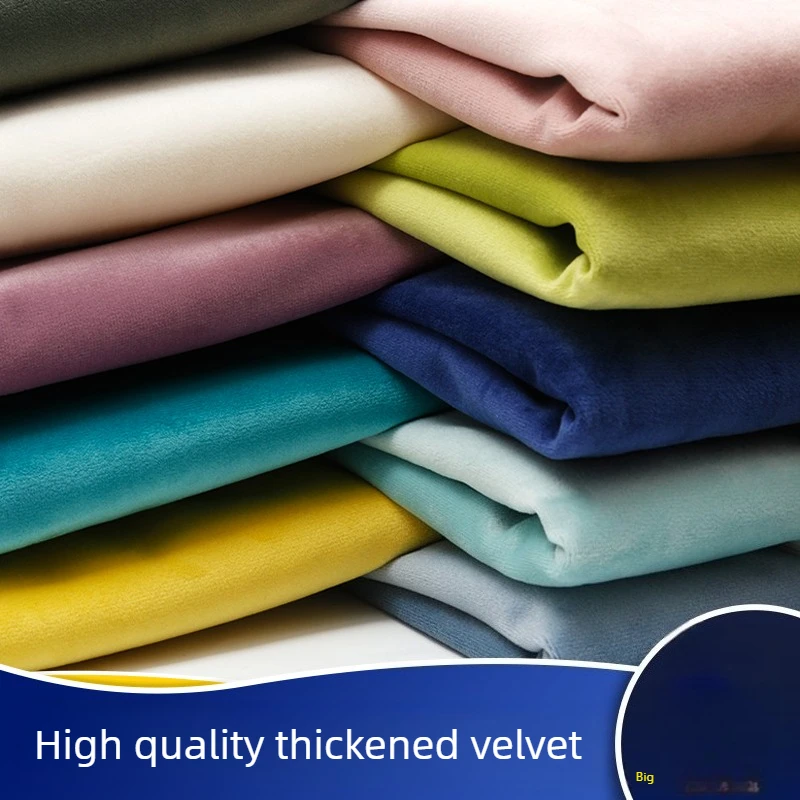Thickend Velvet Fabric By The Meter for DIY Dresses Sofa Decoration Skirt Car Pajamas Cushion Clothing Sewing Plain Velour Cloth