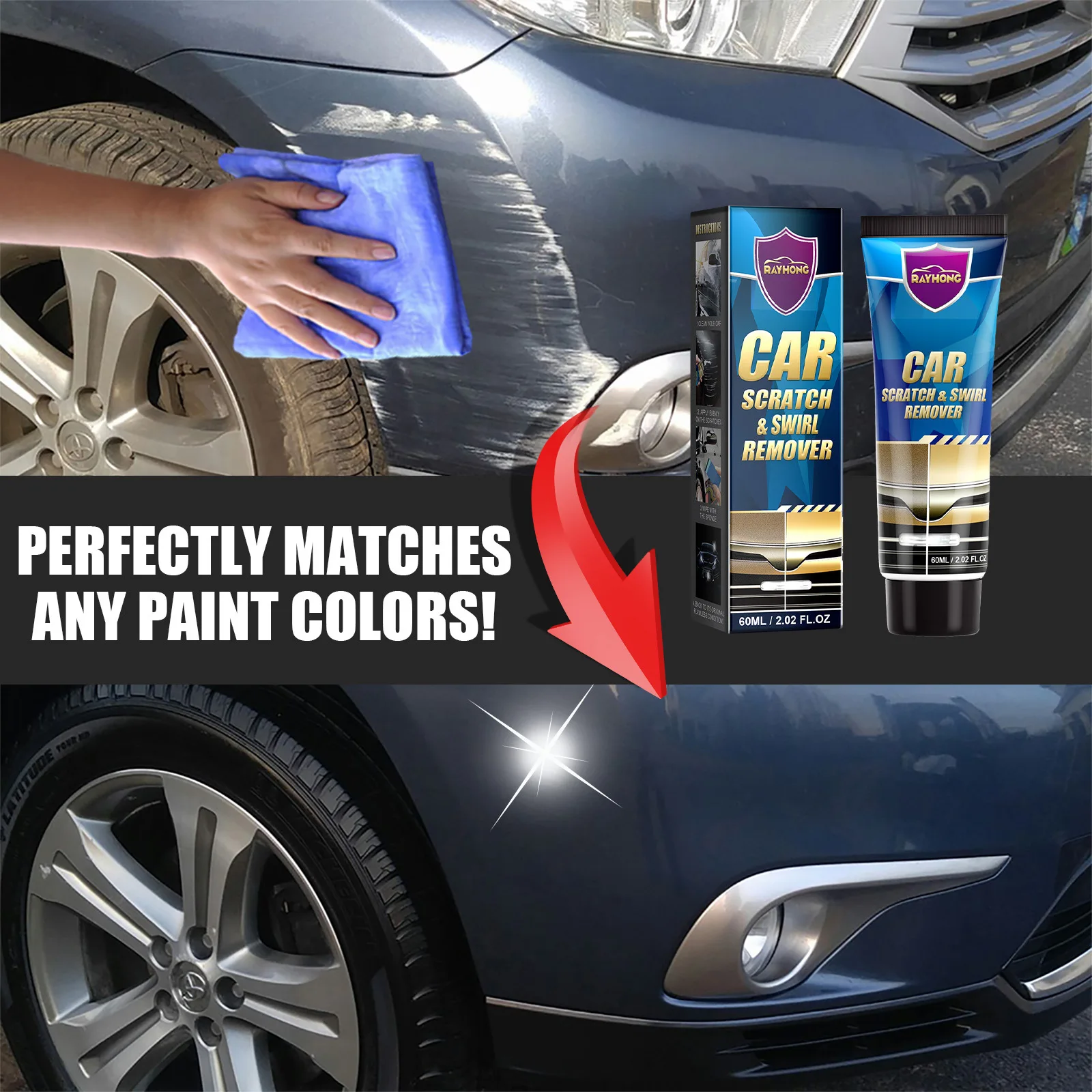 Car Scratch Remover Kit Auto Body Paint Scratches Repair Polishing Wax Swirl Removing Repair Tool Car Care Accessories Tools New image 4