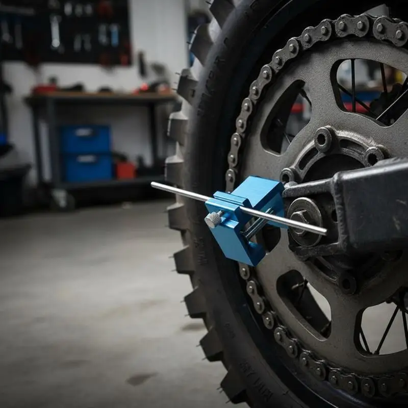 【L】1Pcs Motorcycle Professional Chain Sprocket Alignment Tool Metal Blue Universal For Quick and Accurate Maintenance